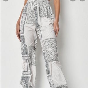 Missguided nylon drawstring cuffed joggers
